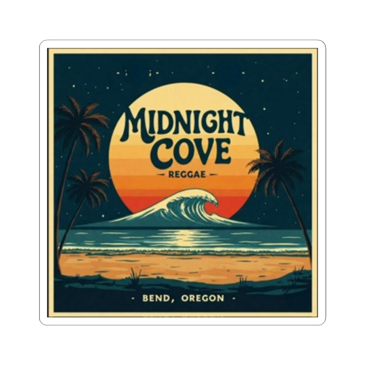 Chic Reggae Kiss-Cut Stickers for Music Lovers, Laptop Decor, Beach Vibes, Gift for Friends, Travel Mementos